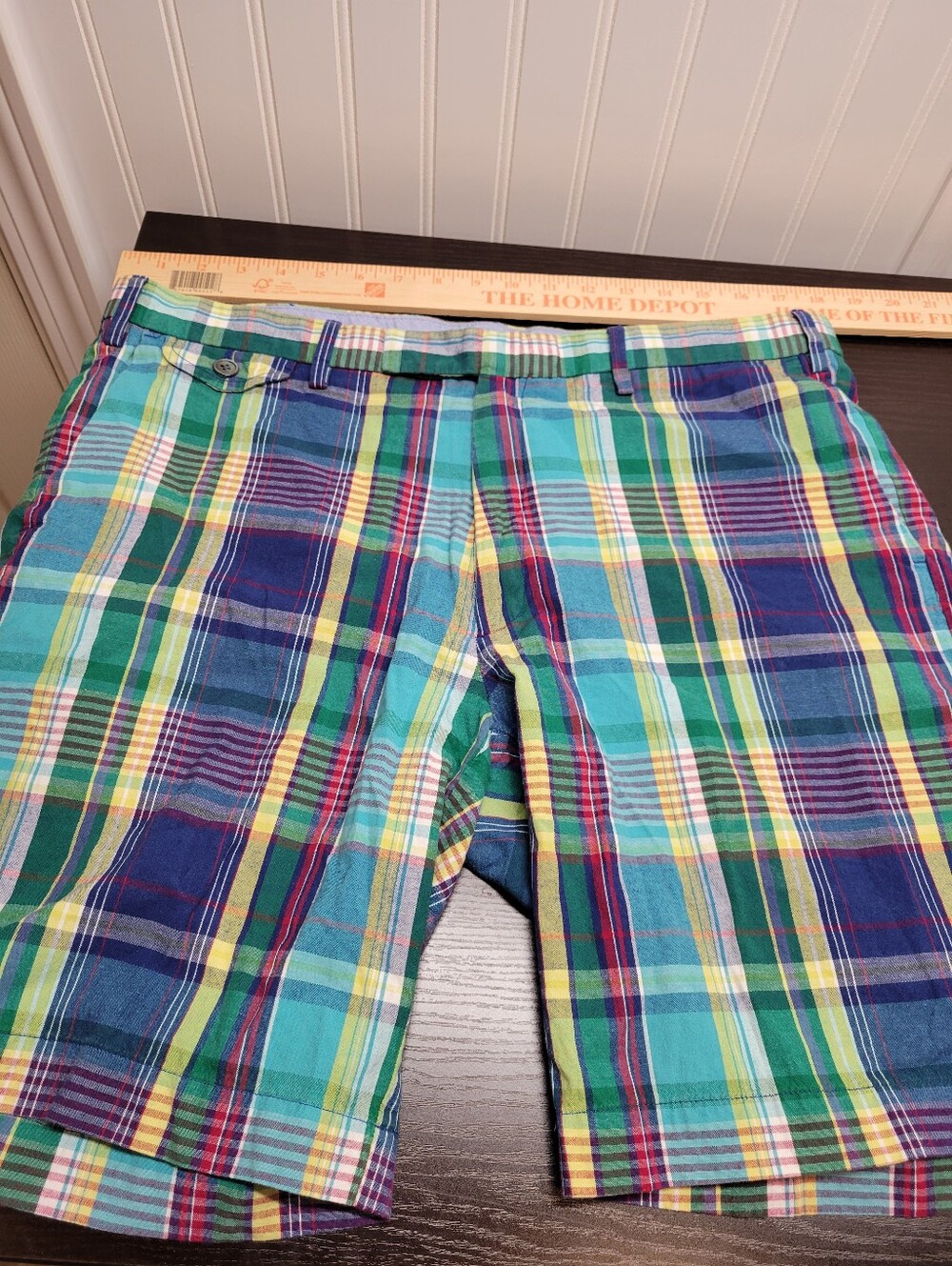 Vintage Polo Ralph Lauren Size 36 Authentic India Madras Plaid Shorts Preppy Ivy